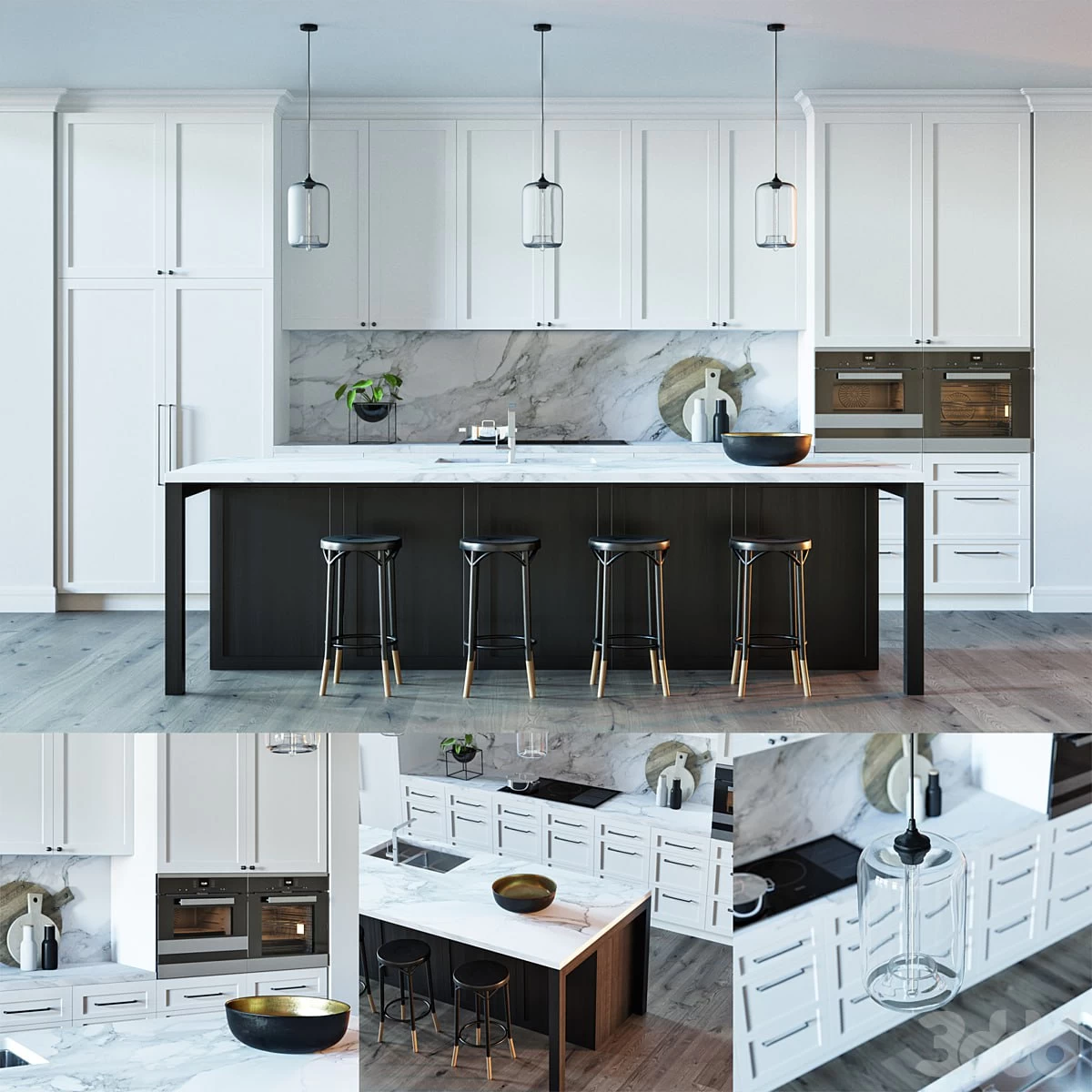 BLACK & WHITE KITCHEN