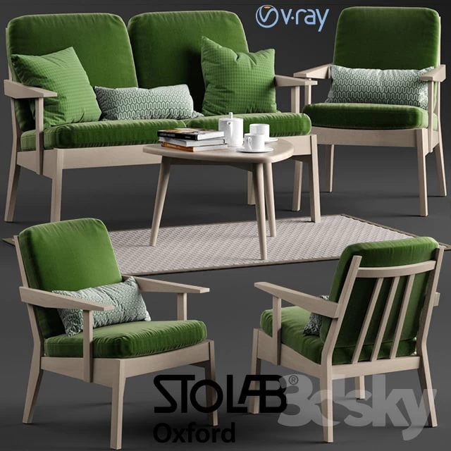 Stolab Oxford chair and sofa, Yngve table