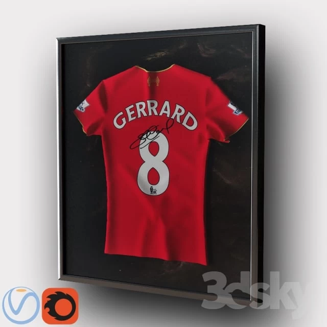 Gerrard shirt in frame / T Gerrard box