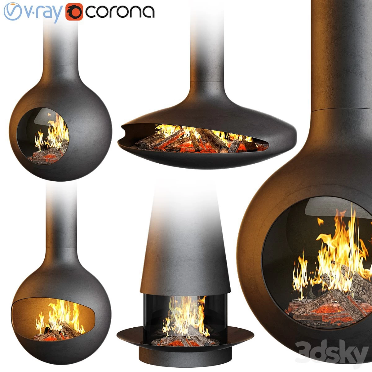 Fireplace set Focus Creation 2