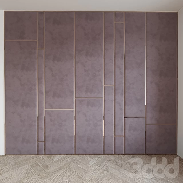 Upholstered dusty pink wall panel