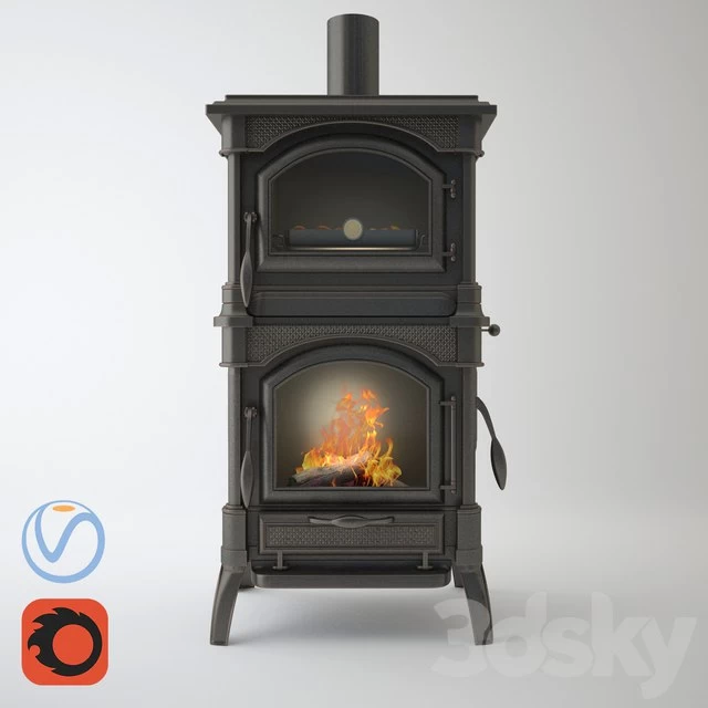 Retro Fireplace / Old Fireplace