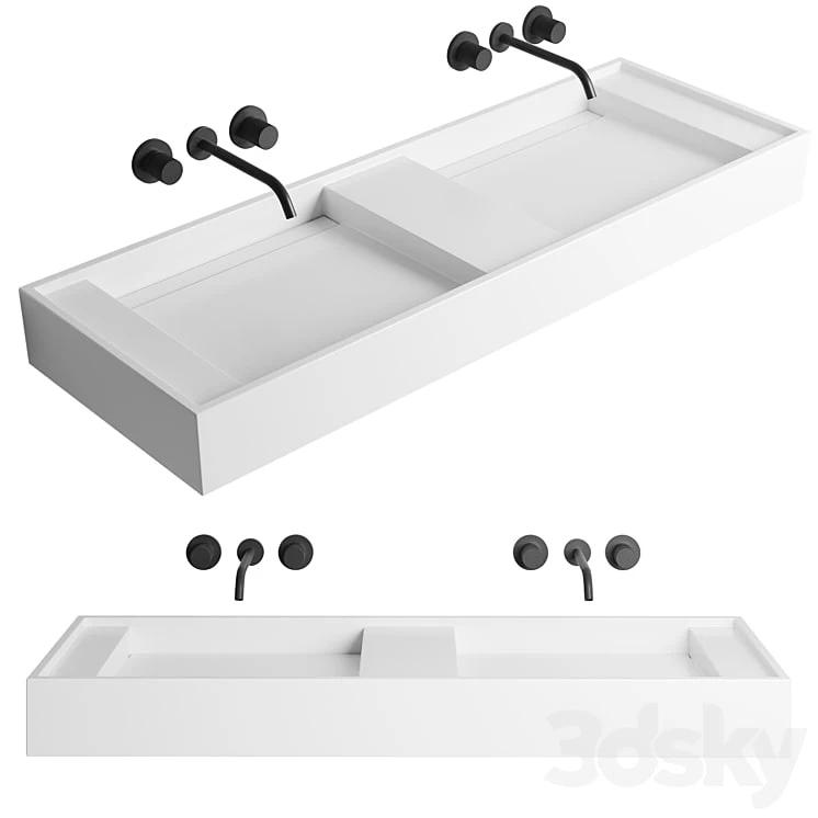 Bathroom double sink MIRAGGIO