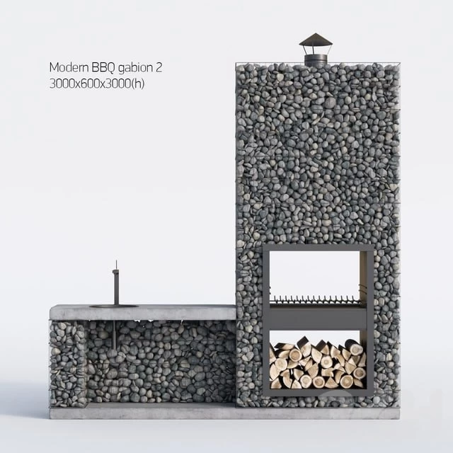 Modern barbecue from Gabion 2 -b-q