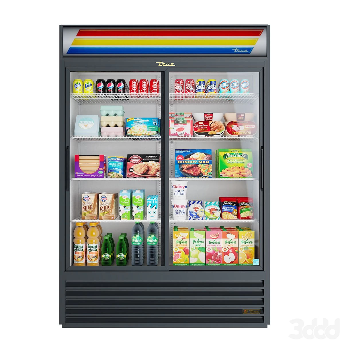True®GDM-47-LD Glass Door Marchendiser