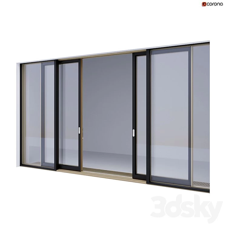 Wood-aluminum sliding stained-glass windows 3