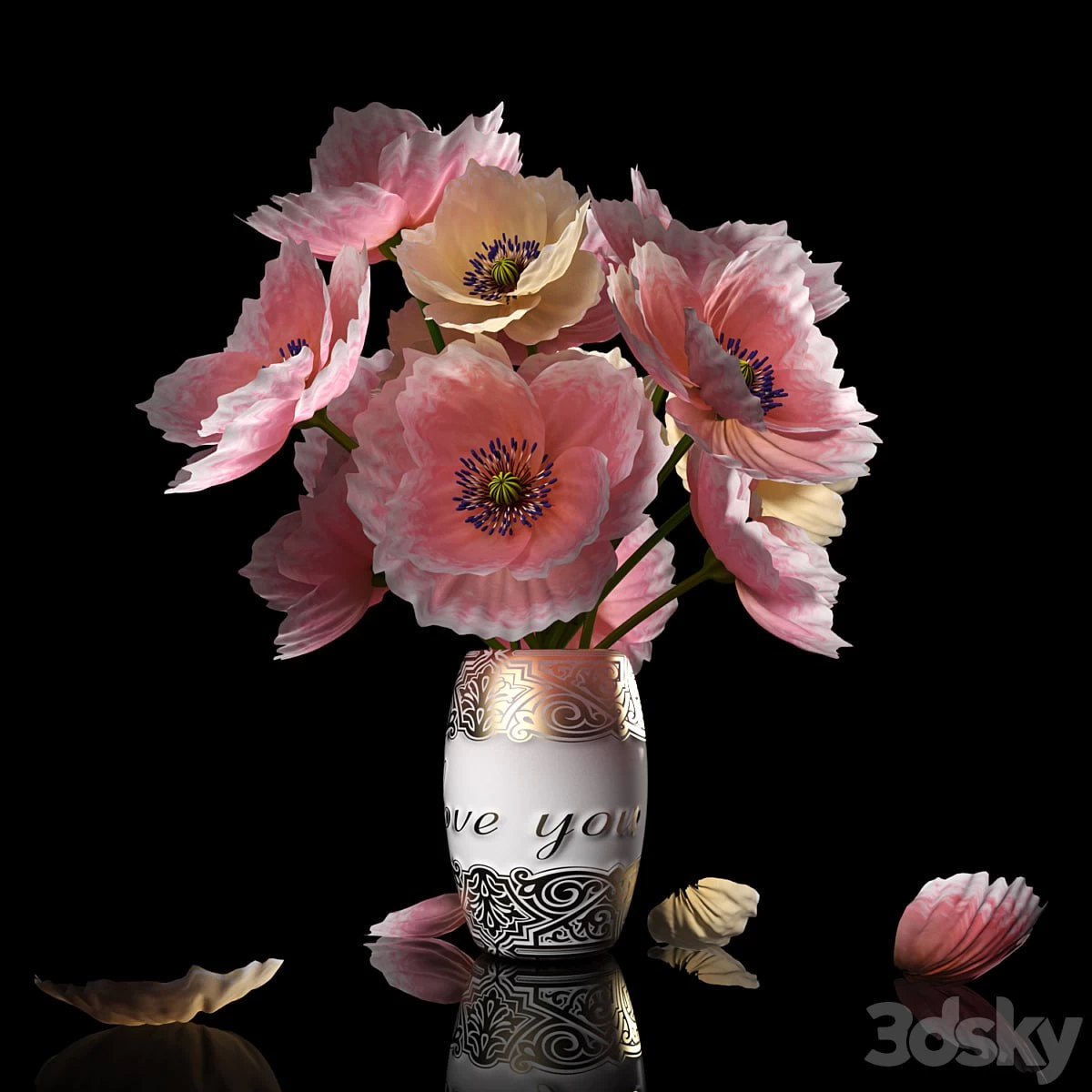 LIGHT PINK POPPIES