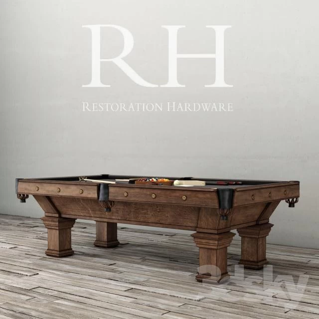 RH / BRUNSWICK VINTAGE 1906 BILLIARDS TABLE
