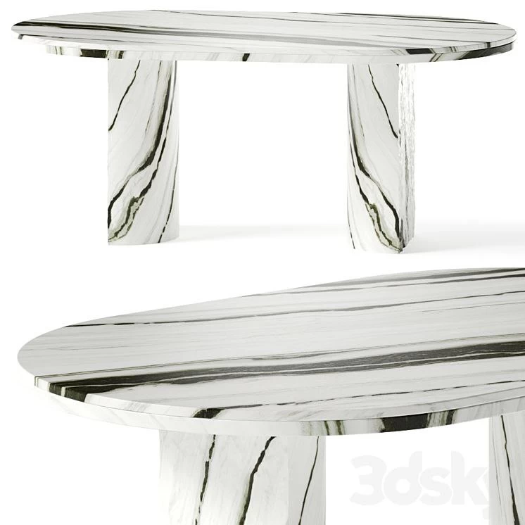 CB2 Exclusive Julius Oval Marble Dining Table
