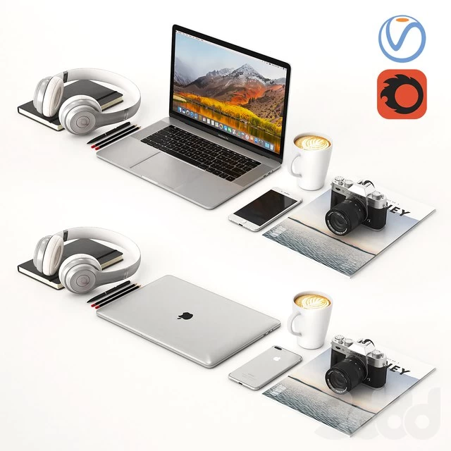 Workplace Silver MacBook